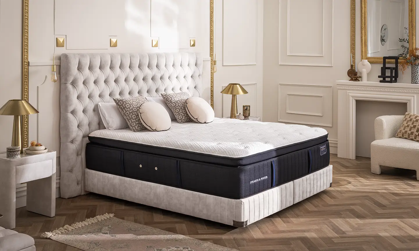 Matelas Stearns & Foster – Reserve Lux Estate Plush Velours Ivory
