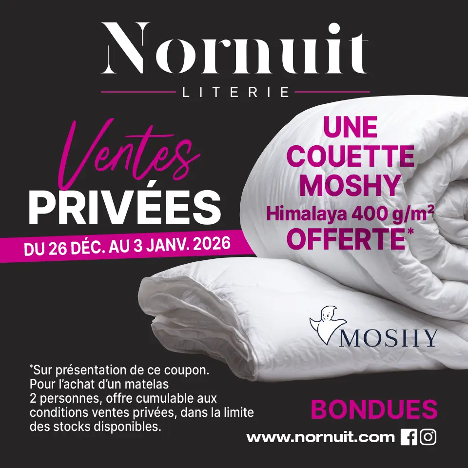 Vente privée literie lille décembre 2025