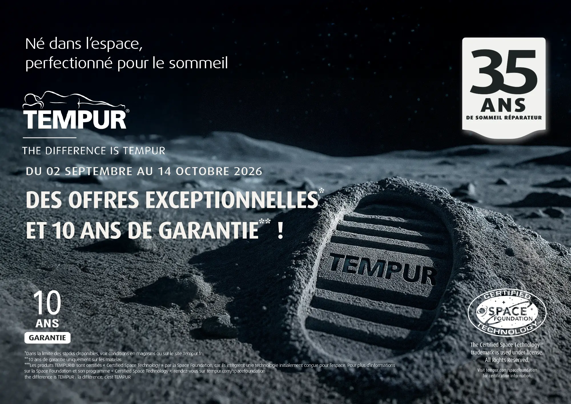 Promotion Tempur septembre 2026