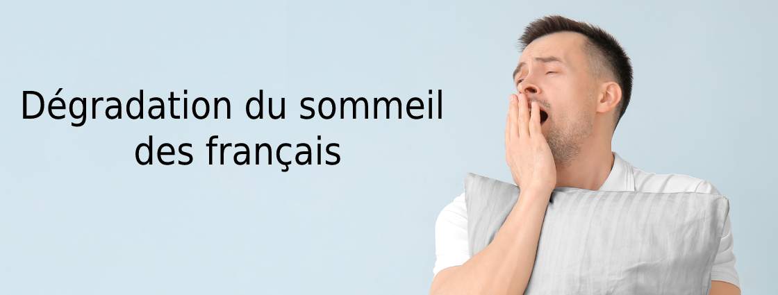 dégradation du sommeil des français : homme qui baille