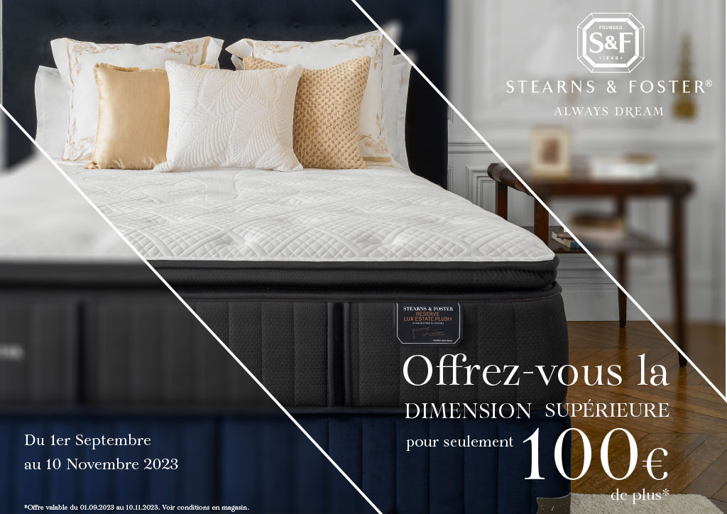 Destockage Stearns & Foster 2023