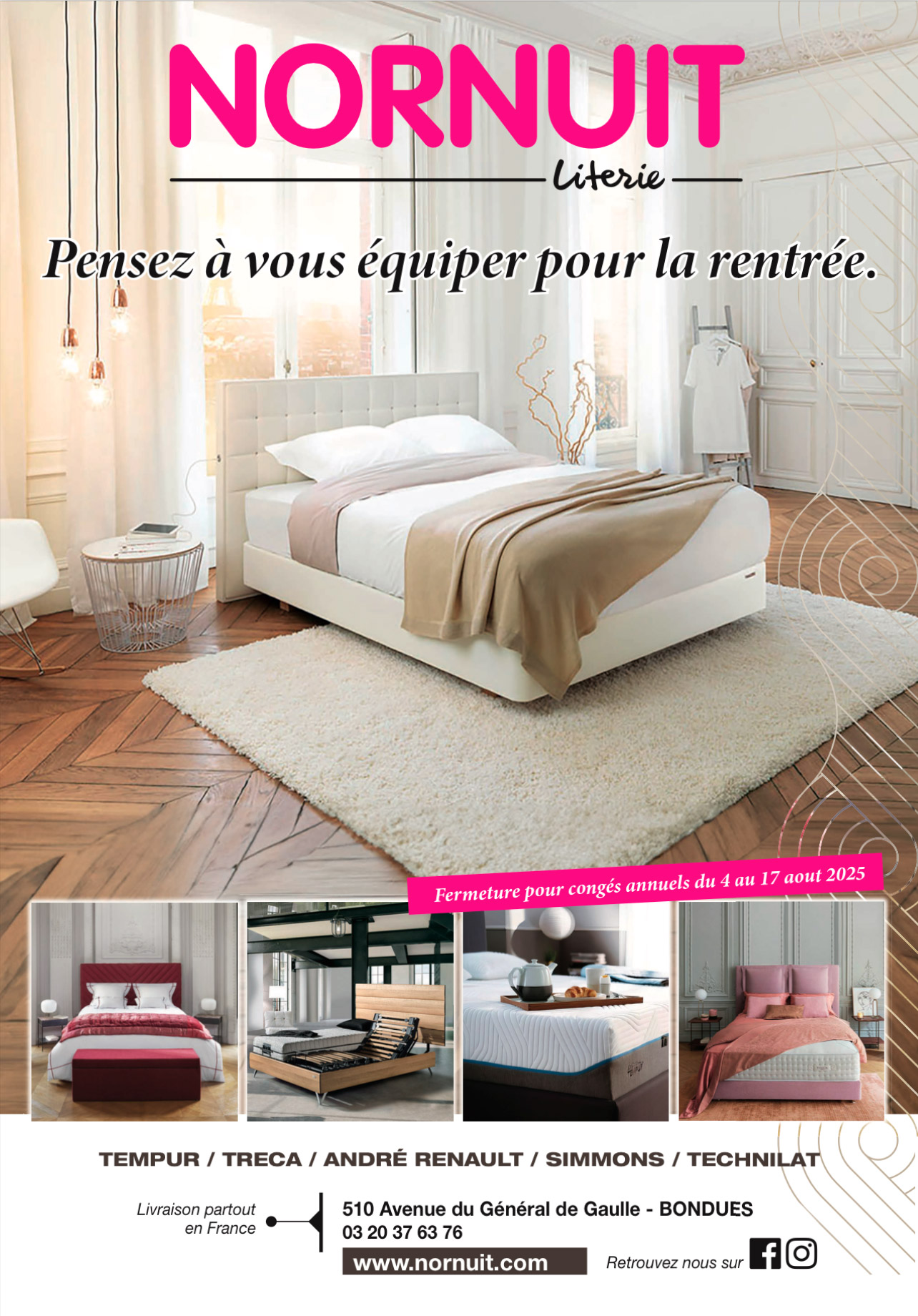 Congés annuels magasin été 2025